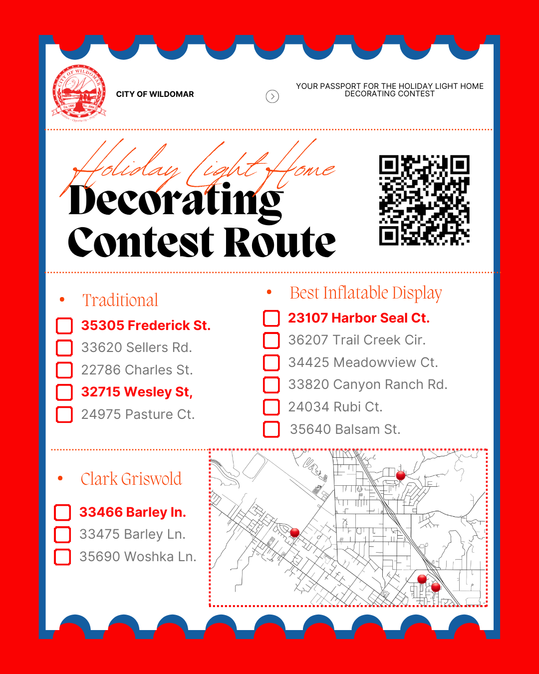 Holiday Light Home Decorating Contest Passport