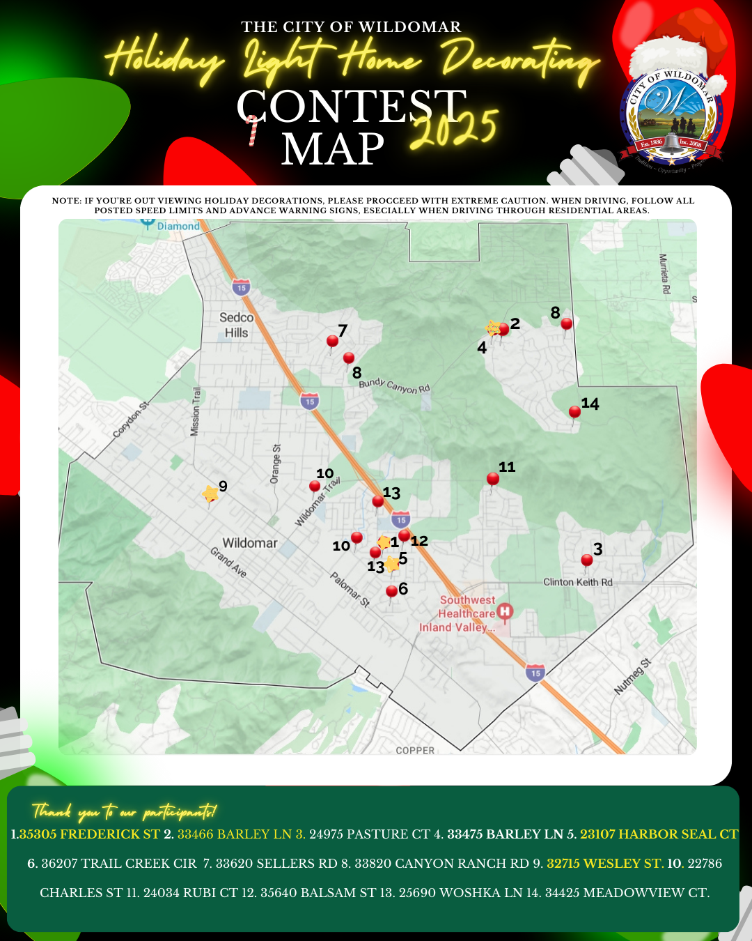 Holiday Light Home Decorating Contest- MAP(Instagram)