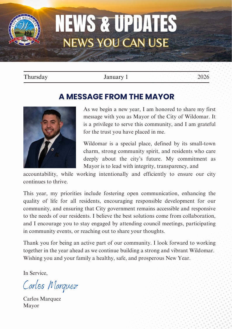 January 2026 Newsletter Cover