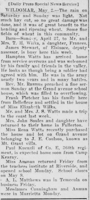 Article from May 2, 1919