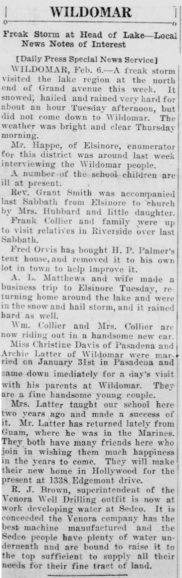 Article from February 6, 1920